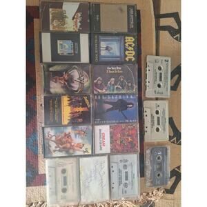 Rock Cassette Lot 16 Led Zeppelin AC/DC Ozzy Doors Van Halen Bundle- Play Well!